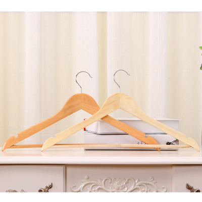 A level true color wooden hanger  clothes rack scarf hanger Anti-slip clothes hanger