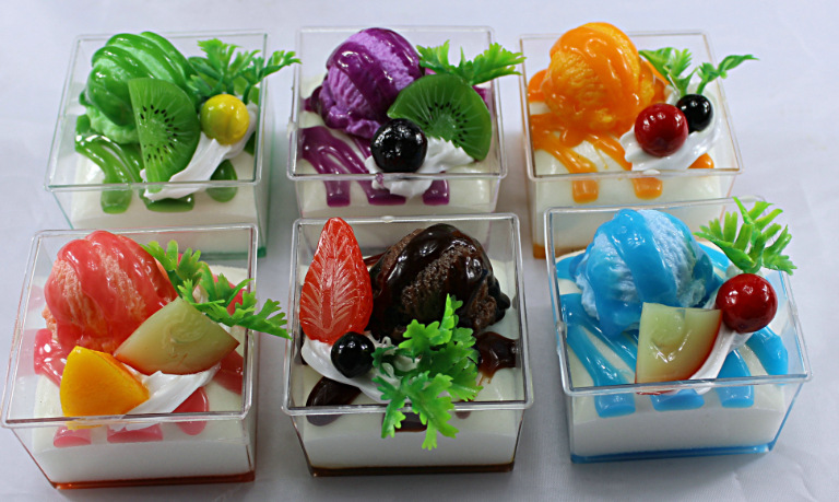 仿真食品方形杯冰箱贴蛋糕店模型影楼拍摄教学道具幼儿园早教玩具