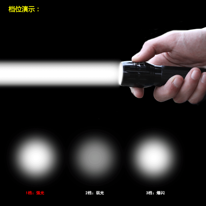 批发强光手电筒 变焦伸缩手电 三档led拉管手电筒 手电筒_康龙照明