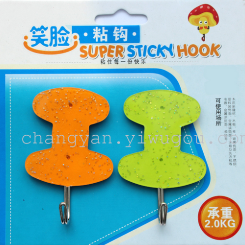acrylic glitter plastic hook 2 sticky hooks 1331 i love you iou bearing 2kg