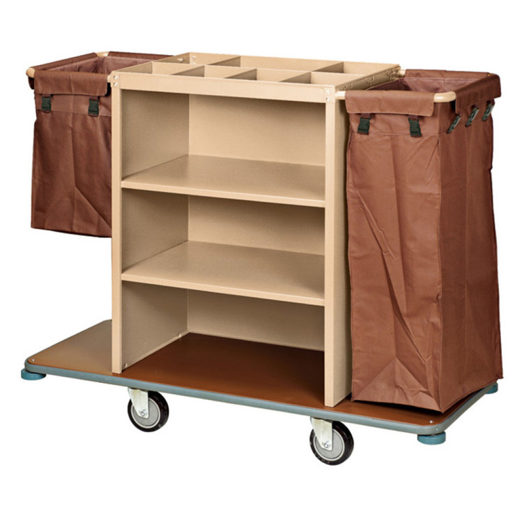 宾馆清洁车 收集车房间打扫 房口车 客房服务车_奢凡酒店用品有限公司