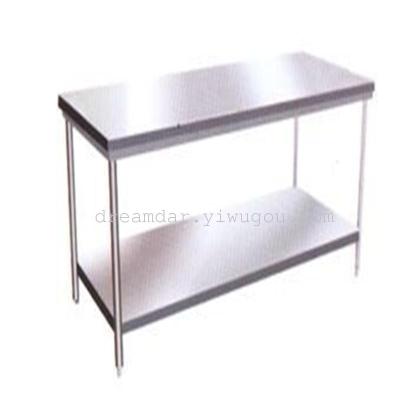 Stainless steel working table, assembled and assembled double deck