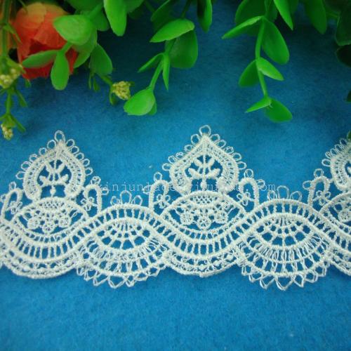 Wedding Dress Headdress Water-Soluble Embroidery Polyester Lace Hairline Rule 6cm
