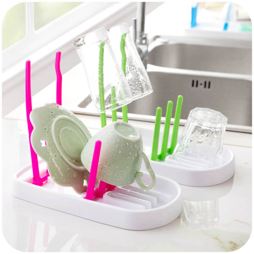Water Cup Drying Rack Cup Holder 6-Bit Draining Rack for Feeding Bottle Anti-Moisture Rack Cup Organizing Rack