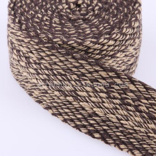 Jacquard Net Tape Cotton Canvas Thick and Wide 3.8cm Luggage Belt Belt