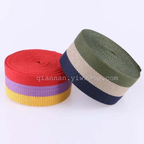 Canvas Bag Strap Knitted Belt Backpack Strap Solid Color Bag with Decorative Materials