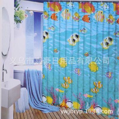 2015 upgraded and thickened polymeric polyester fabric cartoon small curtain waterproof and mildew proof small curtain