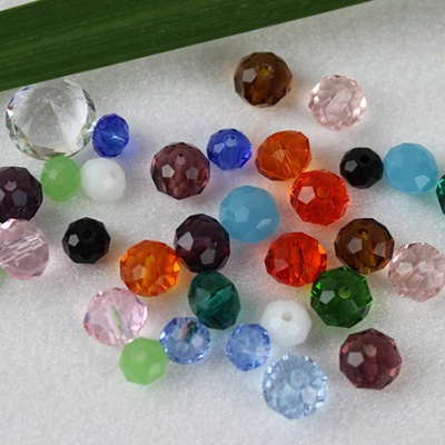Crystal Flat Beads Hollow Bead Crystal Beads Material Jewelry Accessories Micro Glass Bead 10mm