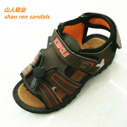Foreign Trade Sandals Children‘s Beach Shoes Boys Classic Printing Six-Claw PVC Bottom Beach Children‘s Sandals Africa Hot Sale