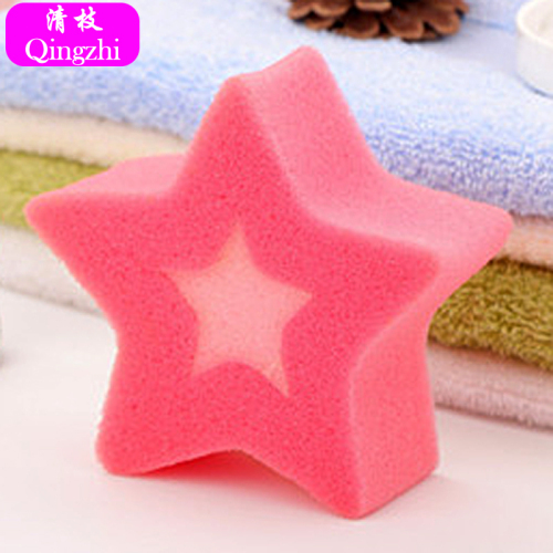 [Clear Branch] Sponge Five-Pointed Star Bath Sponge Bath Rub Sponge Cute Cleaning Sponge Customization