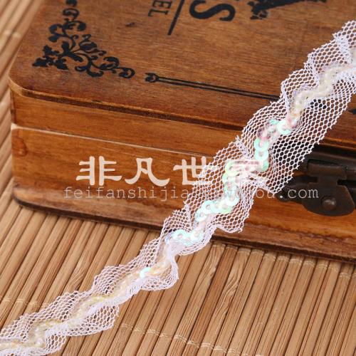 Mesh Sequined Lace Headband Headwear Accessories Clothes Decoration