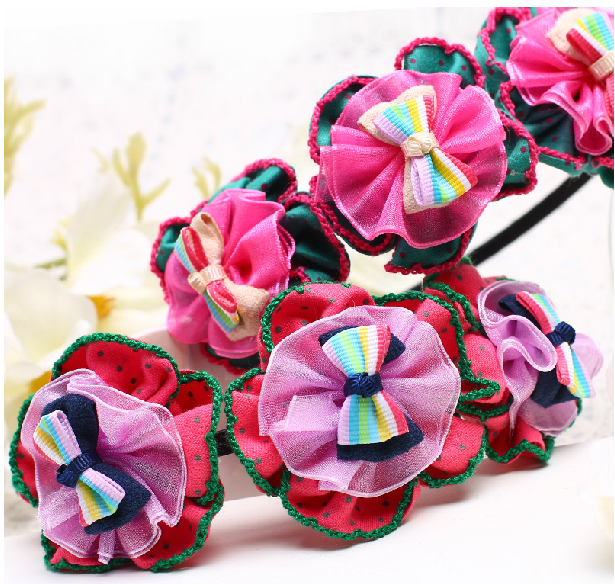 Baby girl butterfly flower cloth headdress jewelry hoop hoop