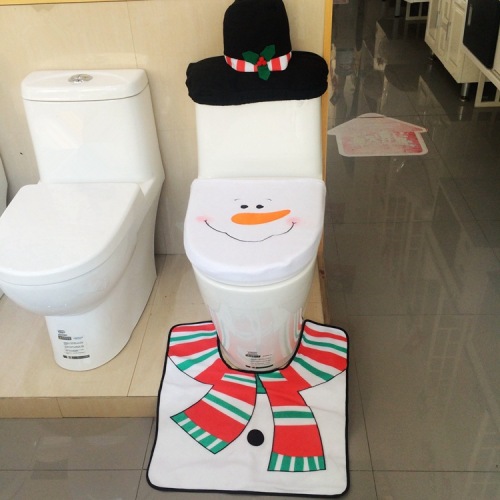 christmas snowman christmas decorations christmas toilet decorations toilet cover factory direct wholesale