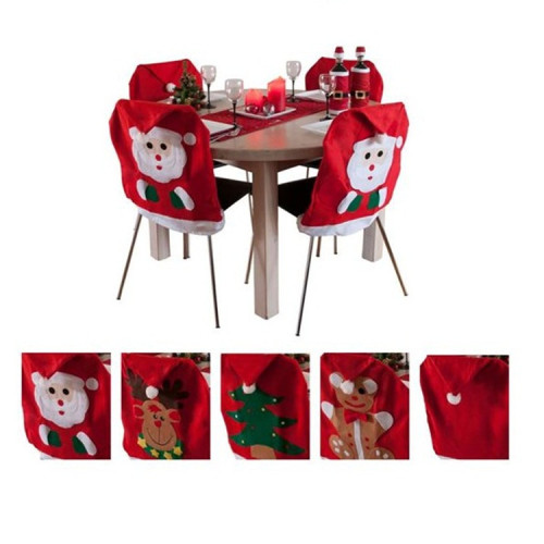 christmas chair cover christmas decorations non-woven christmas large chair cover christmas dining chair christmas hat