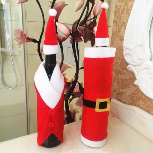 factory direct sales christmas red wine bottle set red wine bottle clothes christmas daily necessities christmas wine bottle