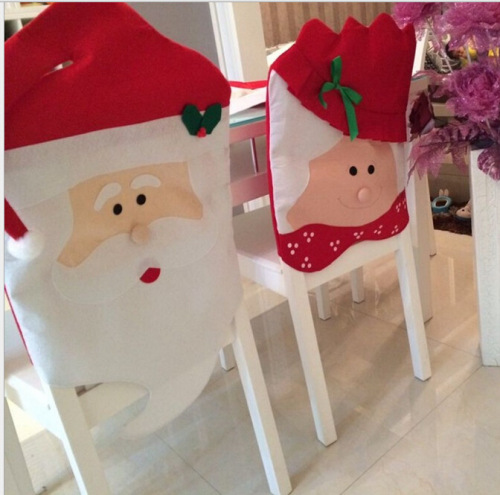 2015 hot sale christmas decorations santa claus old mother-in-law dining chair cover decorative chair cover