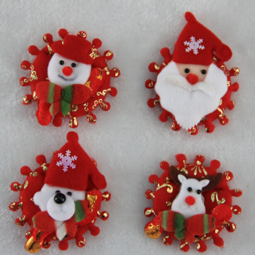 christmas decorations with light brooch santa snowman christmas gift fabric