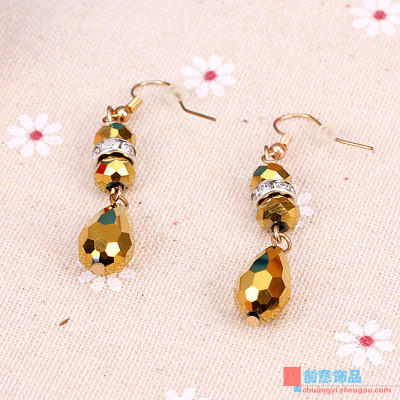 Long earrings with diamond earrings earrings simple retro temperament