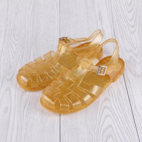 summer fashion crystal shoes jelly rubber vintage couple sandals closed toe men‘s and women‘s shoes