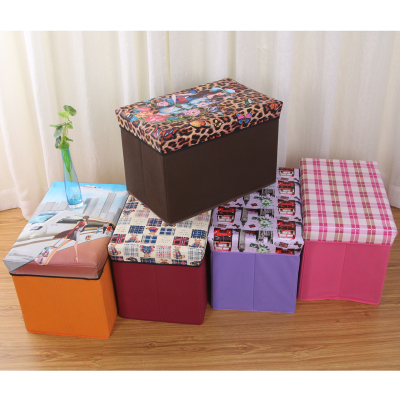 Storage Box Fashionable Color Storage Stool Storage Box Foldable