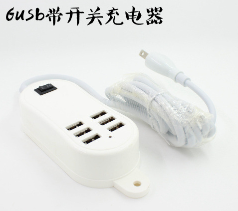 Multi-port charger smartphone tablet usb phone charger plug power socket 6A fast 6usb