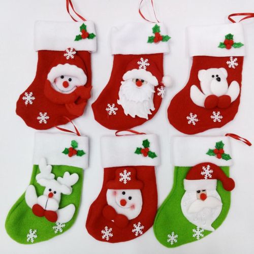 santa claus socks christmas tree pendant decorations children‘s holiday gifts
