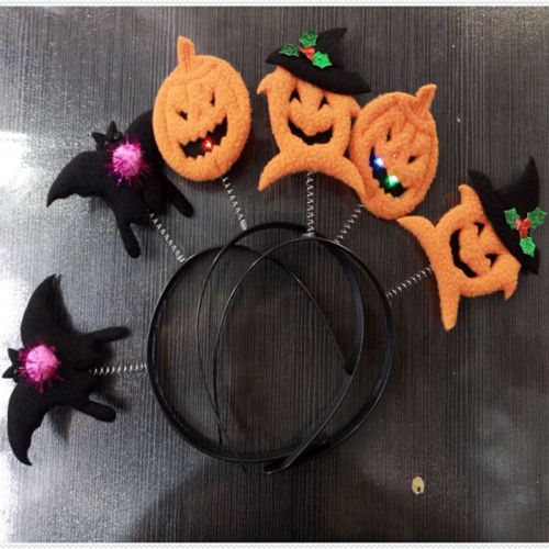 Halloween Head Buckle Hairpin with Light Children‘s Halloween Decoration Halloween Ghost Festival Costume Prop Decoration