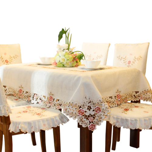 embroidered tablecloths table runners fabric tablecloth coffee table cloth dining table cloth chair cover chair cushion set round european pastoral