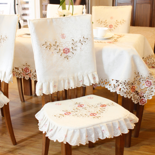 Chair Cover Chair Cushion Set Pastoral Embroidered Tablecloth Table Runner Fabric Craft Coffee Table Cloth Table Cloth