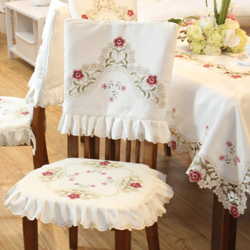 High-End Chair Cushion Chair Cover Tablecloth Coffee Table Cloth Table Runner Fabric Dining Table Set round European Pastoral