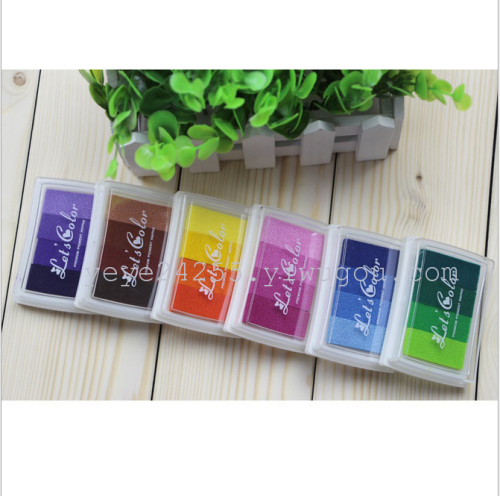 Cute Colorful Concave Waist Inkpad Stamp Pad Gradient Color Seal Wedding Sign-in