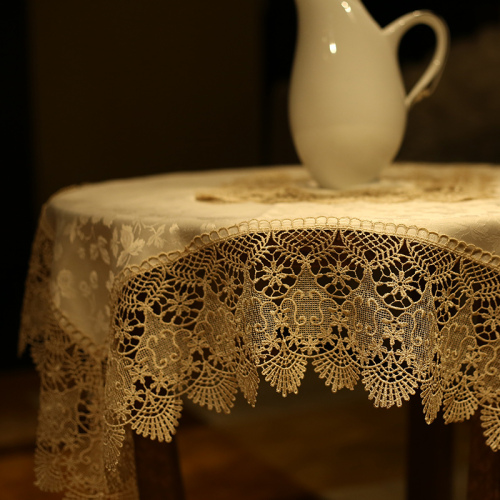 Water Soluble Lace Pastoral Fabrics Tablecloth Lace Non-Slip Hotel Tablecloth European Embroidered Table Cloth 