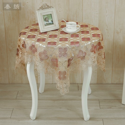 high-grade glass yarn water-soluble table cloth wine red table cloth tea table cloth table runner