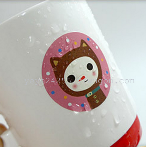 waterproof cute cat computer stickers imported from south korea anti-radiation stickers for mobile phones