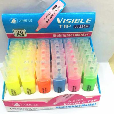 The new 36 display box acrylic color fluorescent pen highlighter pen