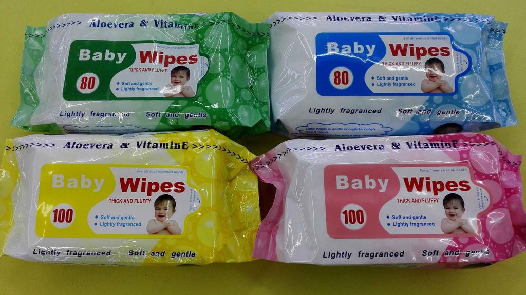 80pcs baby wipes 泡泡宝宝润肤清洁婴儿湿巾