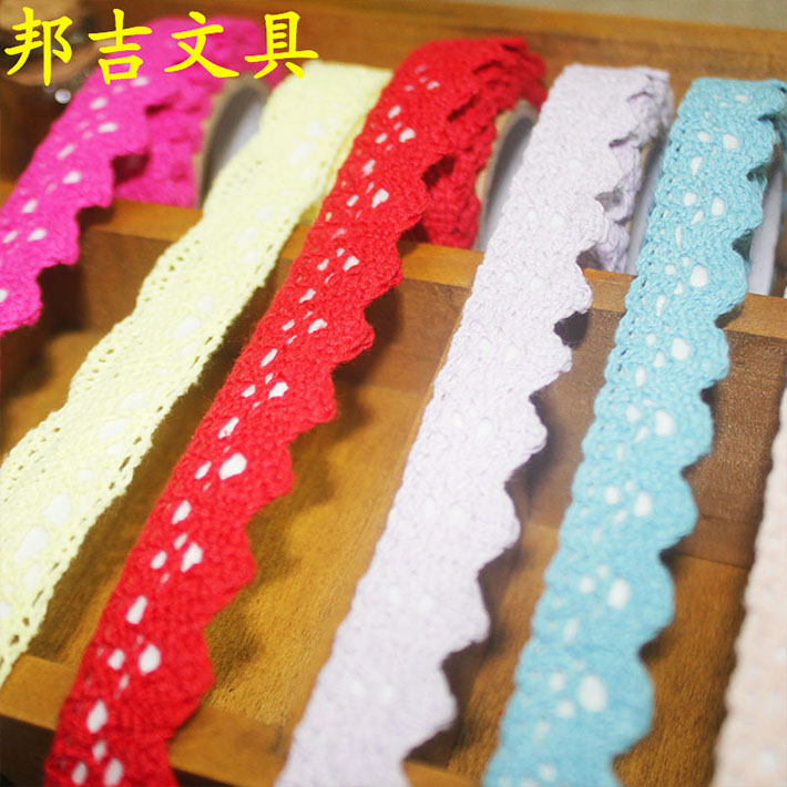 Decorative sticker DIY cotton lace monochrome Tape printing ...