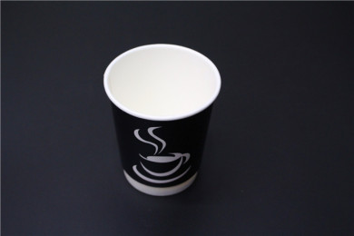 欧8盎司黑色咖啡纸杯