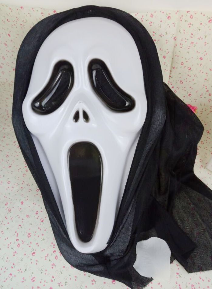 鬼面具混装 惊声尖叫舞会 骷髅头面具恐怖白色脸万圣节_芮可饰品_义乌