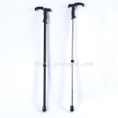 Metal Single-Legged Cane Large Handle Two Segments Adjustable Plastic Handle Non-Slip Crutch