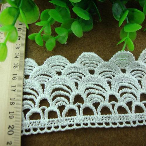 Water Soluble Embroidery Polyester Lace Bed Lace Fish Silver Carp Pattern 6cm