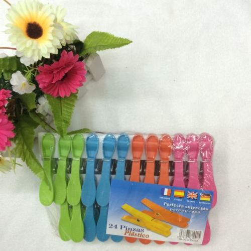 plastic clips solid color clips windproof clothespins 24pcs clothespins