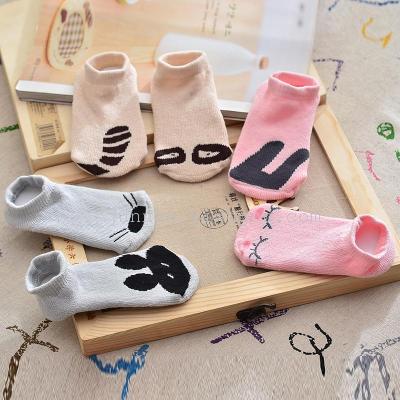 Winter thickening with wool floor socks cotton stockings baby socks AB socks asymmetric socks children's socks
