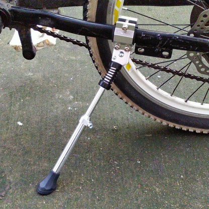 kw04铝合金自行车脚撑 边撑 山地车停车架 长度可调_义乌市一未电子