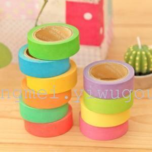 fresh and cute candy color shredded color japanese and paper tape writable diy stickers