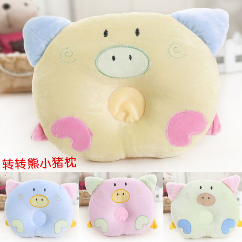 newborn baby pillow anti-deviation head correction pillow cartoon pig pillow