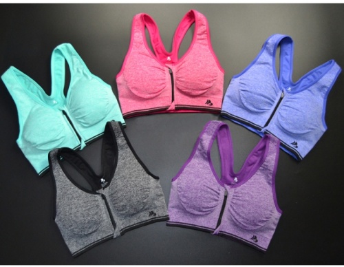 WeChat Hot-Selling Front Zipper Sports Bra Women‘s Wireless Underwear Vest yoga Clothes Sportswear