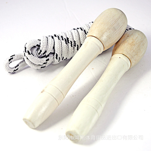 thread wooden handle cotton skipping rope