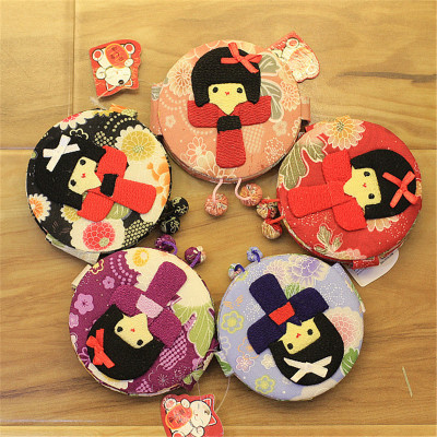 Le miao Japanese style and kimono girl flip mirror folding mirror portable mini makeup mirror female