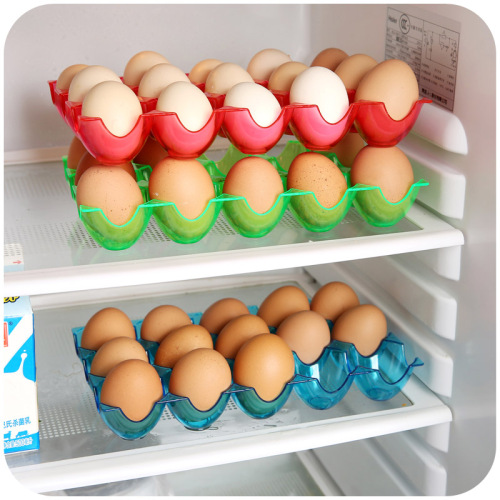 stackable 15-grid egg storage box duck egg protection tray refrigerator shatterproof egg box
